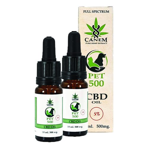 CBD olaj Állatoknak (Cánem) 500mg 5% 2x10ml DUO PACK